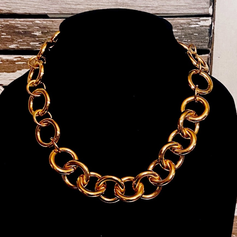 💥J Crew Statement Necklace Gold Chain Link💥